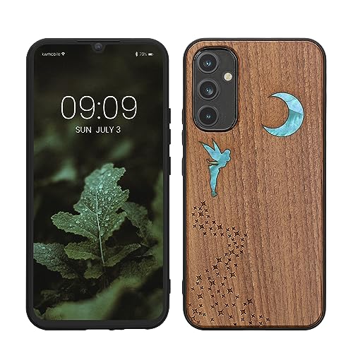 kwmobile Hülle kompatibel mit Samsung Galaxy A34 5G Hülle - Holz Case - Handy Cover - TPU Handyhülle in Dunkelbraun Perlmutt-Fee kwmobile Hülle kompatibel mit Samsung Galaxy A34 5G Hülle - Holz Case - Handy Cover - TPU Handyhülle in Dunkelbraun Perlmutt-Fee von kwmobile