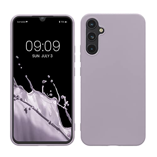 kwmobile Hülle kompatibel mit Samsung Galaxy A34 5G Hülle - weiches TPU Silikon Case - Cover geeignet für kabelloses Laden - Lavendel von kwmobile