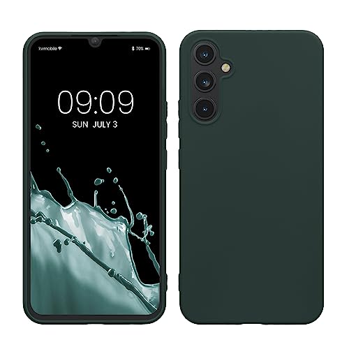 kwmobile Hülle kompatibel mit Samsung Galaxy A34 5G Hülle - weiches TPU Silikon Case - Cover geeignet für kabelloses Laden - Moosgrün von kwmobile