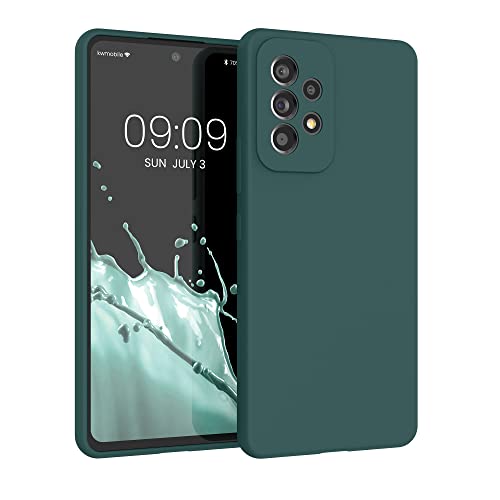 kwmobile Hülle kompatibel mit Samsung Galaxy A53 5G Hülle - Silikon Handy Case - Handyhülle weiche Oberfläche - kabelloses Laden - Blaugrün kwmobile Hülle kompatibel mit Samsung Galaxy A53 5G Hülle - Silikon Handy Case - Handyhülle weiche Oberfläche - kabelloses Laden - Blaugrün von kwmobile