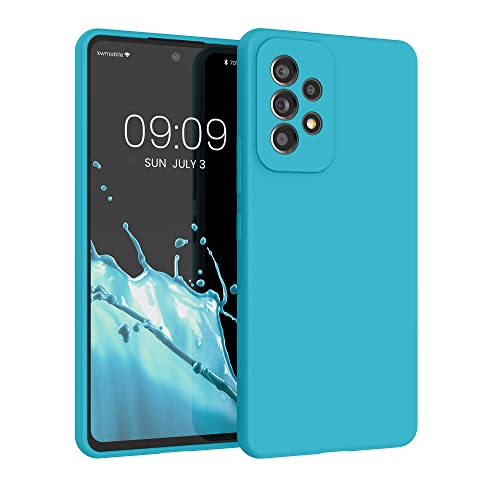 kwmobile Hülle kompatibel mit Samsung Galaxy A53 5G Hülle - Silikon Handy Case - Handyhülle weiche Oberfläche - kabelloses Laden - Cool Glacier kwmobile Hülle kompatibel mit Samsung Galaxy A53 5G Hülle - Silikon Handy Case - Handyhülle weiche Oberfläche - kabelloses Laden - Cool Glacier von kwmobile