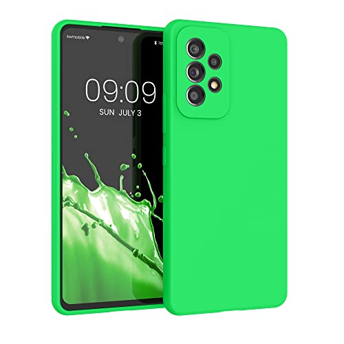 kwmobile Hülle kompatibel mit Samsung Galaxy A53 5G Hülle - Silikon Handy Case - Handyhülle weiche Oberfläche - kabelloses Laden - Neon Grün kwmobile Hülle kompatibel mit Samsung Galaxy A53 5G Hülle - Silikon Handy Case - Handyhülle weiche Oberfläche - kabelloses Laden - Neon Grün von kwmobile