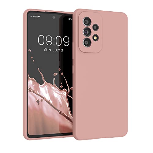kwmobile Hülle kompatibel mit Samsung Galaxy A53 5G Hülle - Silikon Handy Case - Handyhülle weiche Oberfläche - kabelloses Laden - Orange Clay von kwmobile