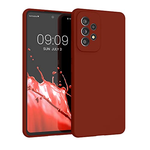 kwmobile Hülle kompatibel mit Samsung Galaxy A53 5G Hülle - Silikon Handy Case - Handyhülle weiche Oberfläche - kabelloses Laden - Spice Red von kwmobile