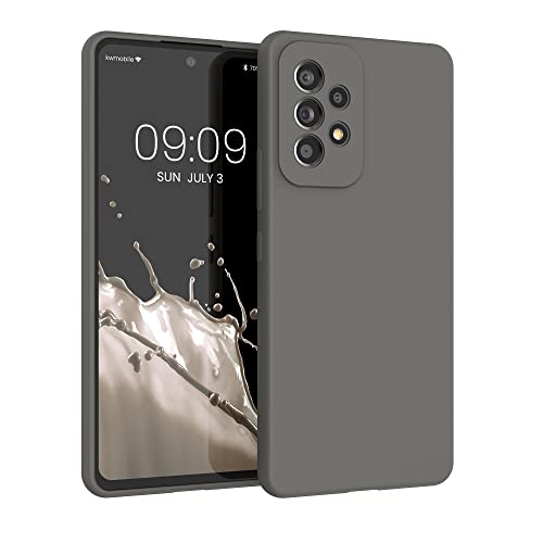 kwmobile Hülle kompatibel mit Samsung Galaxy A53 5G Hülle - Silikon Handy Case - Handyhülle weiche Oberfläche - kabelloses Laden - Stone Dust von kwmobile