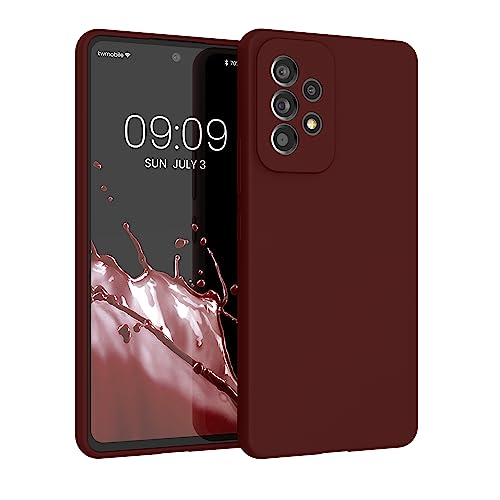 kwmobile Hülle kompatibel mit Samsung Galaxy A53 5G Hülle - Silikon Handy Case - Handyhülle weiche Oberfläche - kabelloses Laden - Tawny Red von kwmobile