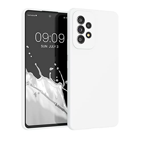 kwmobile Hülle kompatibel mit Samsung Galaxy A53 5G Hülle - Silikon Handy Case - Handyhülle weiche Oberfläche - kabelloses Laden - Weiß matt kwmobile Hülle kompatibel mit Samsung Galaxy A53 5G Hülle - Silikon Handy Case - Handyhülle weiche Oberfläche - kabelloses Laden - Weiß matt von kwmobile