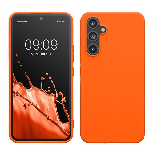 kwmobile Hülle kompatibel mit Samsung Galaxy A54 5G Hülle - TPU Silikon Handyhülle - Schutzhülle stoßabsorbierend flexibel - Case in Neon Orange von kwmobile