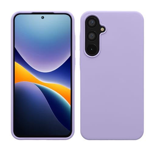 kwmobile Hülle kompatibel mit Samsung Galaxy A55 5G Hülle - Silikon Handy Case - Handyhülle weiche Oberfläche - kabelloses Laden - Lavendel von kwmobile
