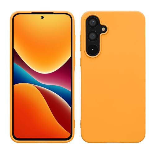 kwmobile Hülle kompatibel mit Samsung Galaxy A55 Hülle - weiches TPU Silikon Case - Cover geeignet für kabelloses Laden - Fruity Orange von kwmobile