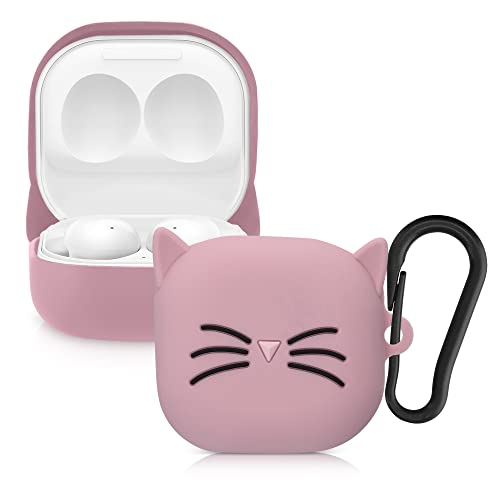 kwmobile Hülle kompatibel mit Samsung Galaxy Buds 2 Pro/Buds 2 / Buds Live Hülle - Silikon Kopfhörer Schutzhülle Case Cover Schwarz Rosa von kwmobile