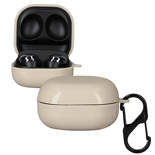 kwmobile Hülle kompatibel mit Samsung Galaxy Buds 2 Pro/Buds 2 / Buds Live Hülle - TPU Case - Schutzhülle für Kopfhörer - Cover in Creme von kwmobile