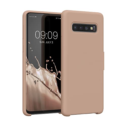 kwmobile Hülle kompatibel mit Samsung Galaxy S10 Hülle - Silikon Handy Case - Handyhülle weiche Oberfläche - kabelloses Laden - Altrosa matt von kwmobile