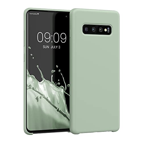 kwmobile Hülle kompatibel mit Samsung Galaxy S10 Plus / S10+ Hülle - Silikon Handy Case - Handyhülle weiche Oberfläche - kabelloses Laden - Graugrün kwmobile Hülle kompatibel mit Samsung Galaxy S10 Plus / S10+ Hülle - Silikon Handy Case - Handyhülle weiche Oberfläche - kabelloses Laden - Graugrün von kwmobile