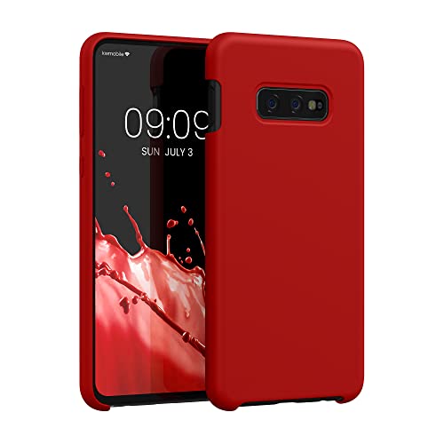 kwmobile Hülle kompatibel mit Samsung Galaxy S10e Hülle - Silikon Handy Case - Handyhülle weiche Oberfläche - kabelloses Laden - Klassisch Rot von kwmobile