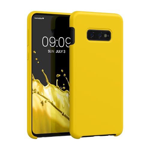 kwmobile Hülle kompatibel mit Samsung Galaxy S10e Hülle - Silikon Handy Case - Handyhülle weiche Oberfläche - kabelloses Laden - Strahlend Gelb von kwmobile