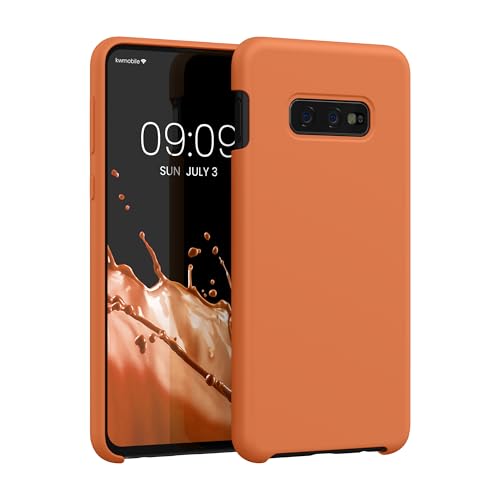 kwmobile Hülle kompatibel mit Samsung Galaxy S10e Hülle - Silikon Handy Case - Handyhülle weiche Oberfläche - kabelloses Laden - Warme Aprikose von kwmobile