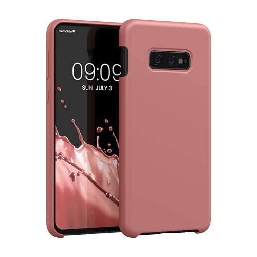 kwmobile Hülle kompatibel mit Samsung Galaxy S10e Hülle - Silikon Handy Case - Handyhülle weiche Oberfläche - kabelloses Laden - Winter Rose von kwmobile