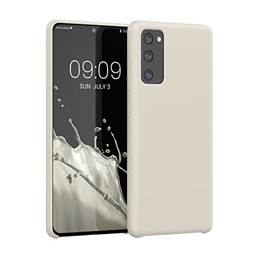 kwmobile Hülle kompatibel mit Samsung Galaxy S20 FE Hülle - Silikon Handy Case - Handyhülle weiche Oberfläche - kabelloses Laden - Creme matt von kwmobile