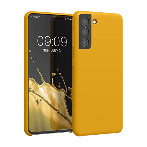 kwmobile Hülle kompatibel mit Samsung Galaxy S21 Hülle - Silikon Handy Case - Handyhülle weiche Oberfläche - kabelloses Laden - Honiggelb kwmobile Hülle kompatibel mit Samsung Galaxy S21 Hülle - Silikon Handy Case - Handyhülle weiche Oberfläche - kabelloses Laden - Honiggelb von kwmobile