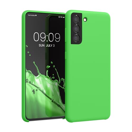 kwmobile Hülle kompatibel mit Samsung Galaxy S21 Hülle - Silikon Handy Case - Handyhülle weiche Oberfläche - kabelloses Laden - Limettengrün kwmobile Hülle kompatibel mit Samsung Galaxy S21 Hülle - Silikon Handy Case - Handyhülle weiche Oberfläche - kabelloses Laden - Limettengrün von kwmobile