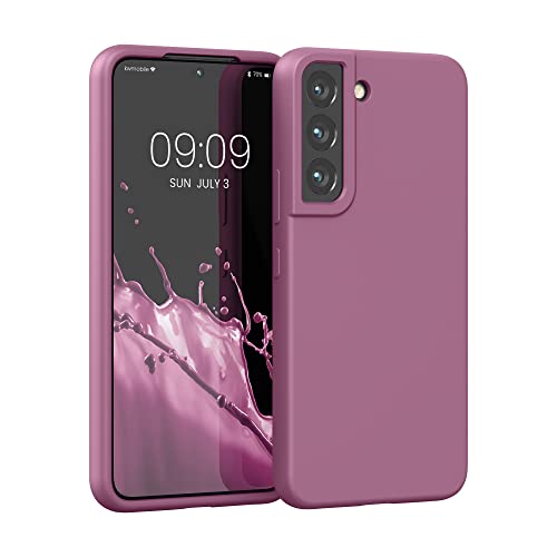 kwmobile Schutzhülle kompatibel mit Samsung S22 Hülle - Silikon Case Handyhülle S22 - Handyhülle Samsung S22 weiche Oberfläche - kabelloses Laden - Orchidee Violett von kwmobile