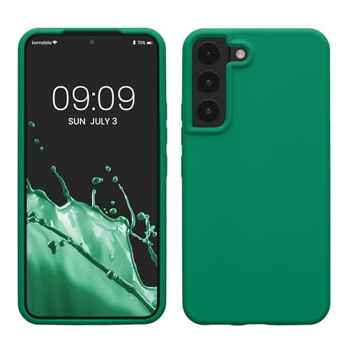 kwmobile Schutzhülle kompatibel mit Samsung S22 Hülle - Silikon Case Handyhülle S22 - Handyhülle Samsung S22 weiche Oberfläche - kabelloses Laden - Smaragdgrün kwmobile Schutzhülle kompatibel mit Samsung S22 Hülle - Silikon Case Handyhülle S22 - Handyhülle Samsung S22 weiche Oberfläche - kabelloses Laden - Smaragdgrün von kwmobile