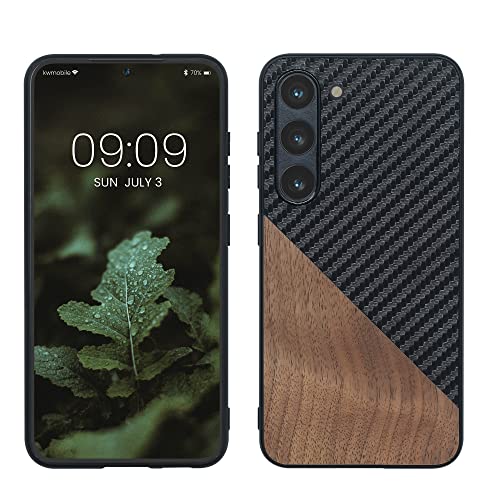 kwmobile Hülle kompatibel mit Samsung Galaxy S23 - Handyhülle - Handy Schutzhülle - Smartphone Cover - Dunkelbraun Schwarz von kwmobile