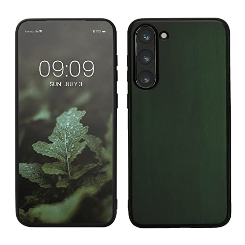 kwmobile Hülle kompatibel mit Samsung Galaxy S23 Plus Hülle - Holz Case - stoßfestes Handy Cover - TPU Handyhülle in Dunkelgrün kwmobile Hülle kompatibel mit Samsung Galaxy S23 Plus Hülle - Holz Case - stoßfestes Handy Cover - TPU Handyhülle in Dunkelgrün von kwmobile