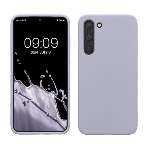 kwmobile Hülle kompatibel mit Samsung Galaxy S23 Plus Hülle - dünnes Silikon Handy S23 Plus Case - stoßfeste Handyhülle weiche Oberfläche - Kabelloses Laden - Pastell Lavendel von kwmobile