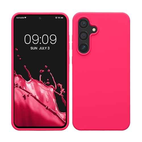kwmobile Hülle kompatibel mit Samsung Galaxy S24 FE Hülle - Silikon Handy Case - Handyhülle weiche Oberfläche - kabelloses Laden - Neon Pink kwmobile Hülle kompatibel mit Samsung Galaxy S24 FE Hülle - Silikon Handy Case - Handyhülle weiche Oberfläche - kabelloses Laden - Neon Pink von kwmobile