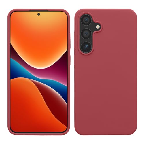 kwmobile Hülle kompatibel mit Samsung Galaxy S24 Plus Hülle - Silikon Handy Case - Handyhülle für Samsung S24 Plus weiche Oberfläche - kabelloses Laden für Galaxy S24 Plus Case - Dark Rose von kwmobile