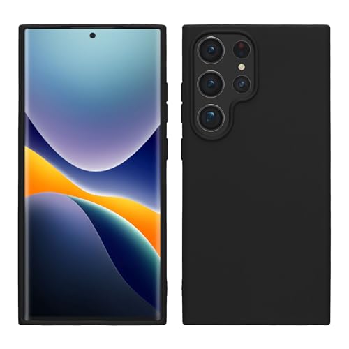 kwmobile Hülle kompatibel mit Samsung Galaxy S24 Ultra Hülle - TPU Silikon Handyhülle weich schlank - Case stoßabsorbierend flexibel - kabelloses Laden - Schwarz von kwmobile