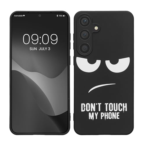 kwmobile Hülle kompatibel mit Samsung Galaxy S25 Plus - Handyhülle Silikon Case - Don't Touch My Phone Weiß Schwarz kwmobile Hülle kompatibel mit Samsung Galaxy S25 Plus - Handyhülle Silikon Case - Don't Touch My Phone Weiß Schwarz von kwmobile