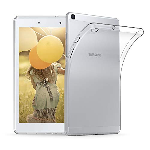 kwmobile Hülle kompatibel mit Samsung Galaxy Tab A 8.0 (2019) Hülle - weiches TPU Silikon Case transparent - Tablet Cover Transparent von kwmobile