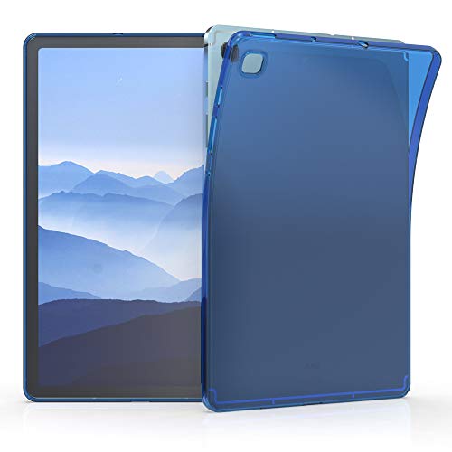 kwmobile Hülle kompatibel mit Samsung Galaxy Tab S6 Lite (2024/2022/2020) Hülle - weiches TPU Silikon Case transparent - Tablet Cover Blau Transparent von kwmobile