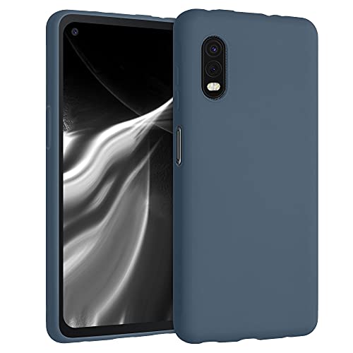 kwmobile Hülle kompatibel mit Samsung Galaxy Xcover Pro Hülle - weiches TPU Silikon Case - Cover geeignet für kabelloses Laden - Dunkler Schiefer von kwmobile