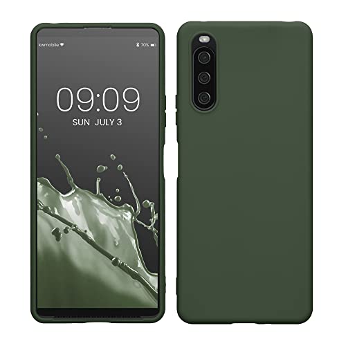 kwmobile Hülle kompatibel mit Sony Xperia 10 IV Hülle - weiches TPU Silikon Case - Cover geeignet für kabelloses Laden - Dunkelgrün matt kwmobile Hülle kompatibel mit Sony Xperia 10 IV Hülle - weiches TPU Silikon Case - Cover geeignet für kabelloses Laden - Dunkelgrün matt von kwmobile