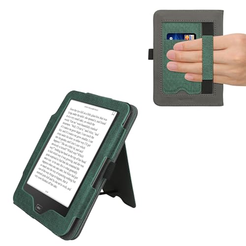 kwmobile Hülle kompatibel mit Tolino Vision 1/2 / 3/4 HD Hülle - Flip Case mit Handschlaufe - Kunstleder Cover - Dunkelgrün Dunkelgrau kwmobile Hülle kompatibel mit Tolino Vision 1/2 / 3/4 HD Hülle - Flip Case mit Handschlaufe - Kunstleder Cover - Dunkelgrün Dunkelgrau von kwmobile