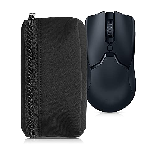 kwmobile Hülle kompatibel mit Universal Gaming Mouse - Neopren Hülle für PC Mouse Schutzhülle - Computer Maus Tasche - Neopren Tasche für PC-Maus - Schwarz von kwmobile
