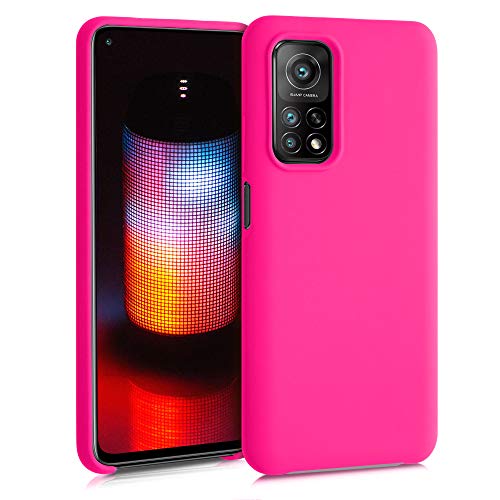 kwmobile Hülle kompatibel mit Xiaomi Mi 10T / Mi 10T Pro Hülle - Silikon Handy Case - Handyhülle weiche Oberfläche - kabelloses Laden - Neon Pink von kwmobile