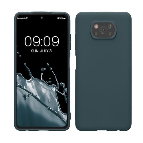 kwmobile Hülle kompatibel mit Xiaomi Poco X3 NFC/Poco X3 Pro Hülle - weiches TPU Silikon Case - Cover geeignet für kabelloses Laden - Dunkler Schiefer von kwmobile