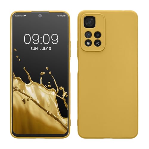 kwmobile Hülle kompatibel mit Xiaomi Redmi Note 11 Pro+ 5G / Note 11 Pro Plus 5G Hülle - weiches TPU Silikon Case - Cover geeignet für kabelloses Laden - Strahlend Gelb von kwmobile