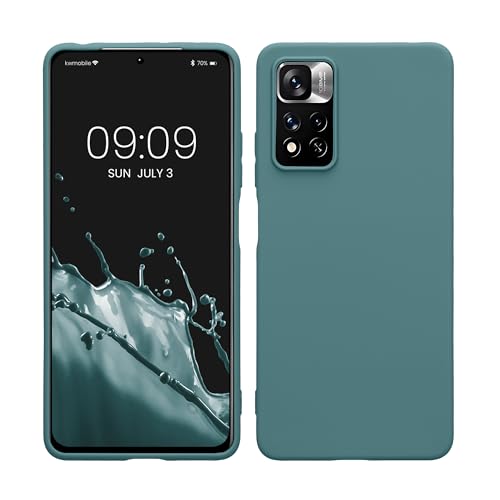 kwmobile Hülle kompatibel mit Xiaomi Redmi Note 11 Pro/Note 11 Pro (5G) / Note 12 Pro (4G) Hülle - weiches TPU Silikon Case - Cover geeignet für kabelloses Laden - Arctic Night von kwmobile