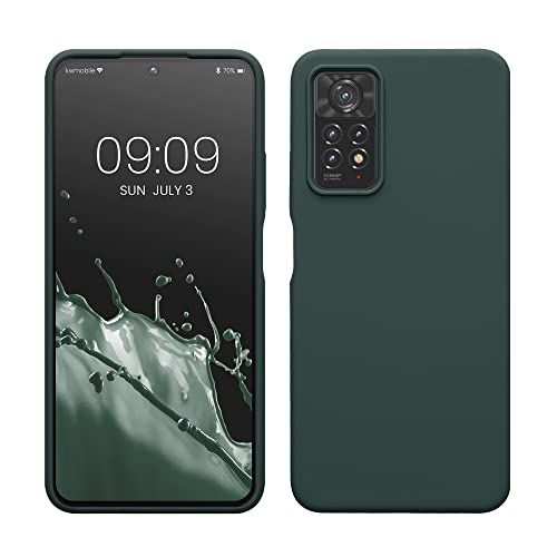 kwmobile Hülle kompatibel mit Xiaomi Redmi Note 11 Pro/Note 11 Pro (5G) / Note 12 Pro (4G) Hülle - Silikon Handy Case - Handyhülle weiche Oberfläche - kabelloses Laden - Blaugrün von kwmobile