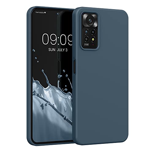kwmobile Hülle kompatibel mit Xiaomi Redmi Note 11 Pro/Note 11 Pro (5G) / Note 12 Pro (4G) Hülle - Silikon Handy Case - Handyhülle weiche Oberfläche - kabelloses Laden - Dunkler Schiefer von kwmobile