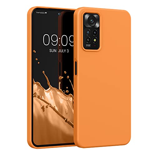 kwmobile Hülle kompatibel mit Xiaomi Redmi Note 11 Pro/Note 11 Pro (5G) / Note 12 Pro (4G) Hülle - Silikon Handy Case - Handyhülle weiche Oberfläche - kabelloses Laden - Fruity Orange von kwmobile