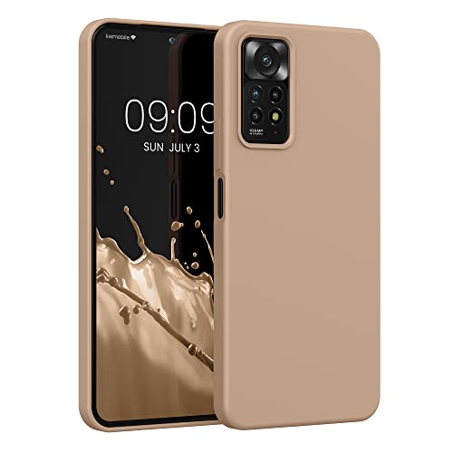 kwmobile Hülle kompatibel mit Xiaomi Redmi Note 11 Pro/Note 11 Pro (5G) / Note 12 Pro (4G) Hülle - Silikon Handy Case - Handyhülle weiche Oberfläche - kabelloses Laden - Macchiato von kwmobile