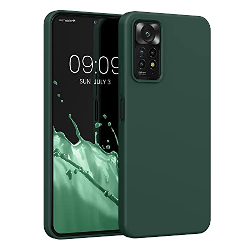 kwmobile Hülle kompatibel mit Xiaomi Redmi Note 11 Pro/Note 11 Pro (5G) / Note 12 Pro (4G) Hülle - Silikon Handy Case - Handyhülle weiche Oberfläche - kabelloses Laden - Moosgrün von kwmobile