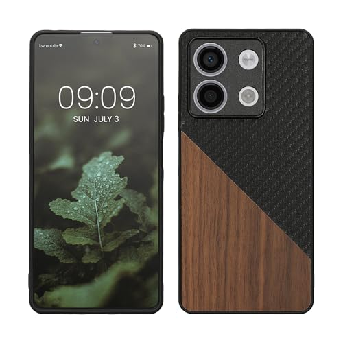 kwmobile Hülle kompatibel mit Xiaomi Redmi Note 13 5G - Handyhülle - Handy Schutzhülle - Smartphone Cover - Dunkelbraun Schwarz von kwmobile